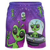 Wash U Alien Adult Workout Wear Shorts