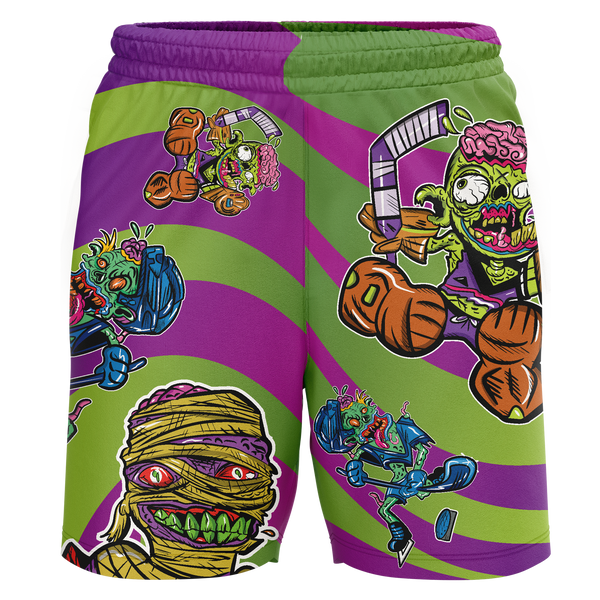 Randolph Middle School Zombie Adult Workout Wear Shorts