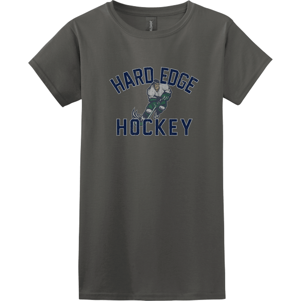 Hard Edge Hockey Softstyle Ladies' T-Shirt