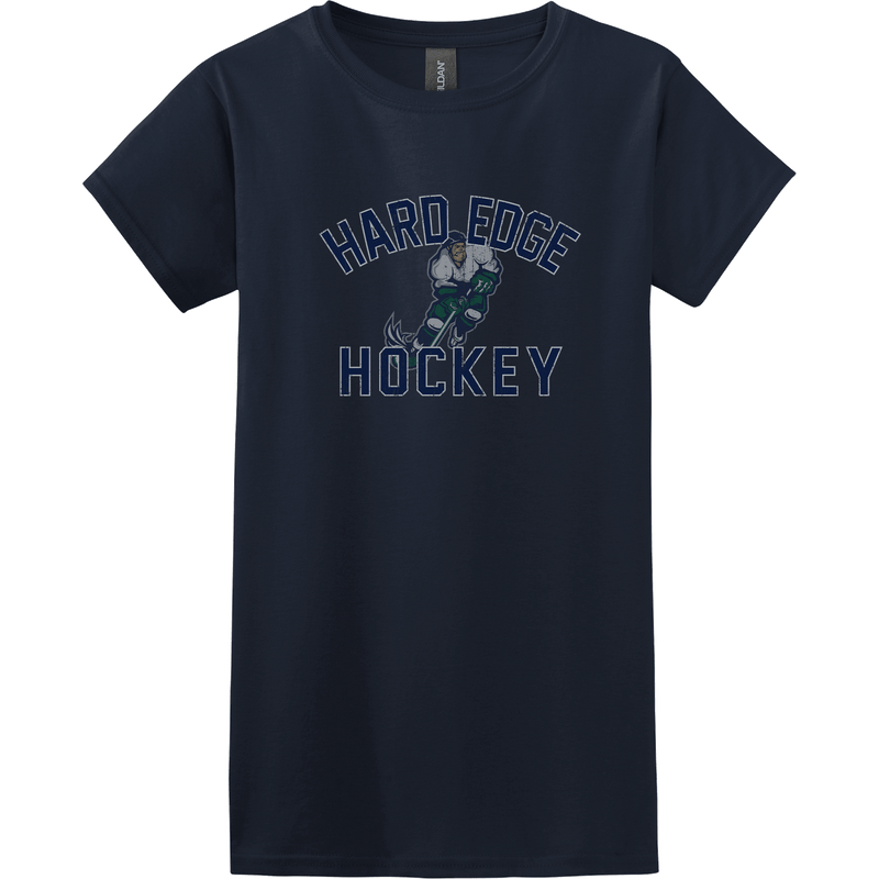 Hard Edge Hockey Softstyle Ladies' T-Shirt