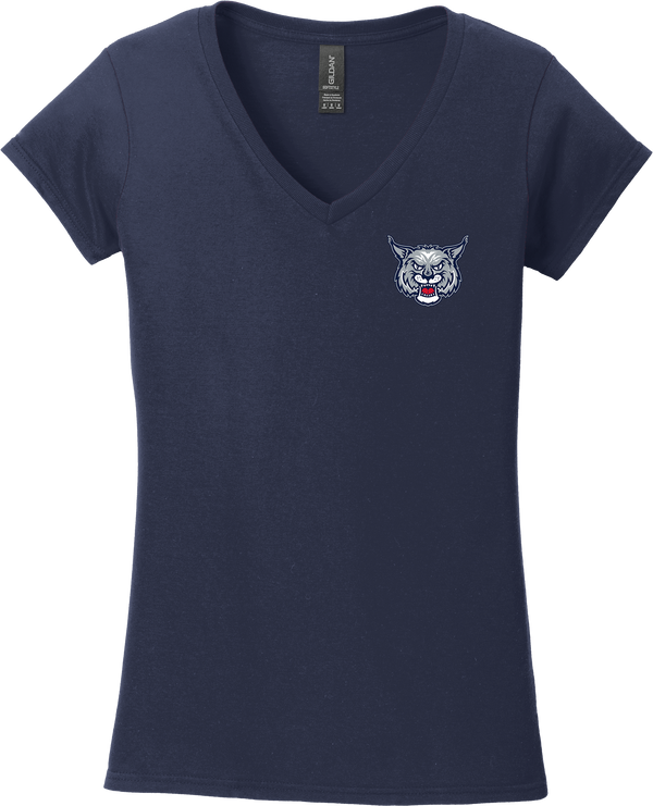 CT Bobcats Softstyle Ladies Fit V-Neck T-Shirt