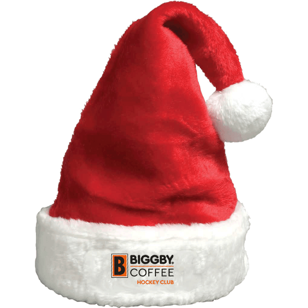 Biggby Coffee Hockey Club Plush Santa Hat