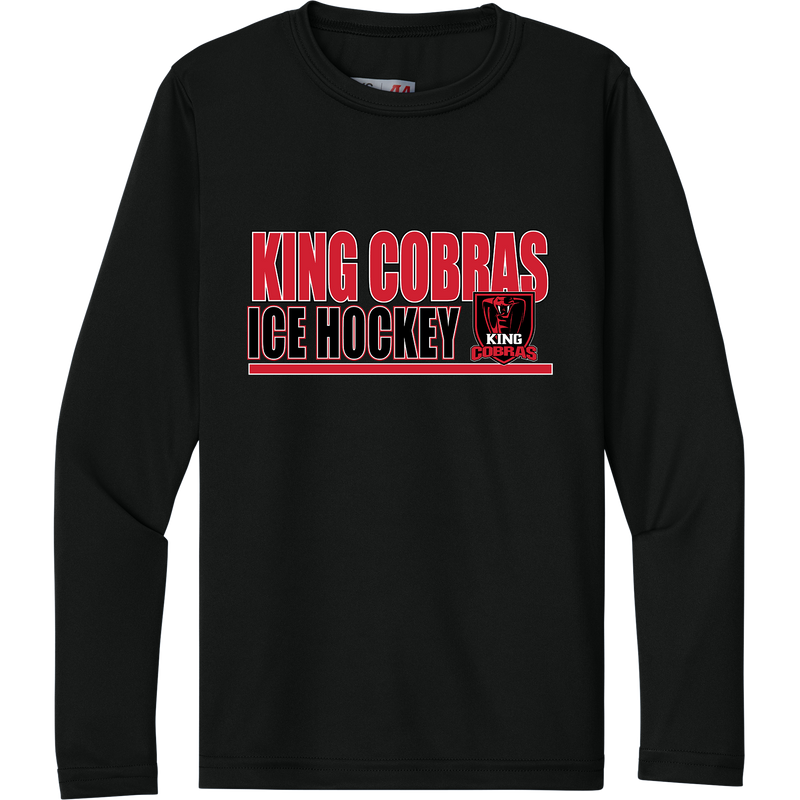 King Cobras Youth Cooling Performance Long Sleeve Tee
