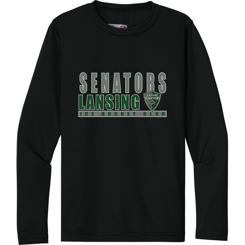 Lansing Senators Youth Cooling Performance Long Sleeve Tee