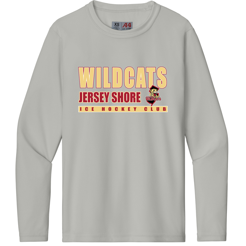 Jersey Shore Wildcats Youth Cooling Performance Long Sleeve Tee