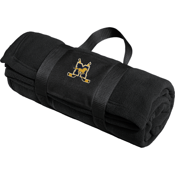 Marlboro Hockey Fleece Blanket with Carrying Strap