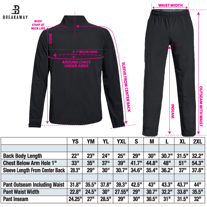 Adult Breakaway Lightweight Warm Up Pants (Skylands Kings)