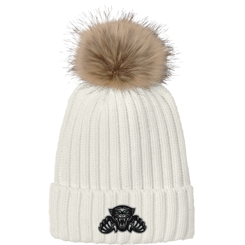 Igloo Jaguars Faux Fur Pom Beanie