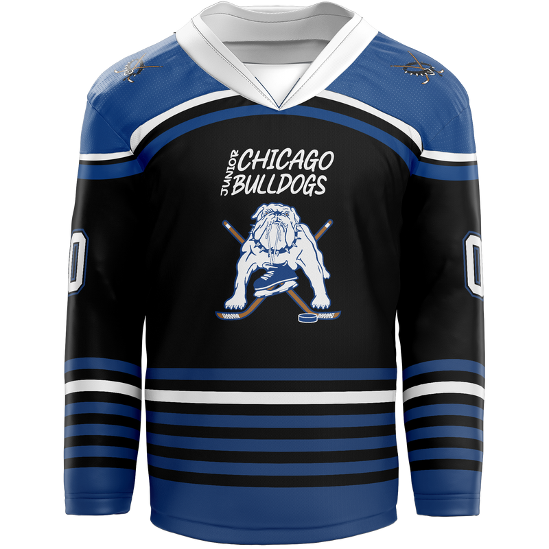 Chicago Jr. Bulldogs Mites Adult Goalie Sublimated Jersey