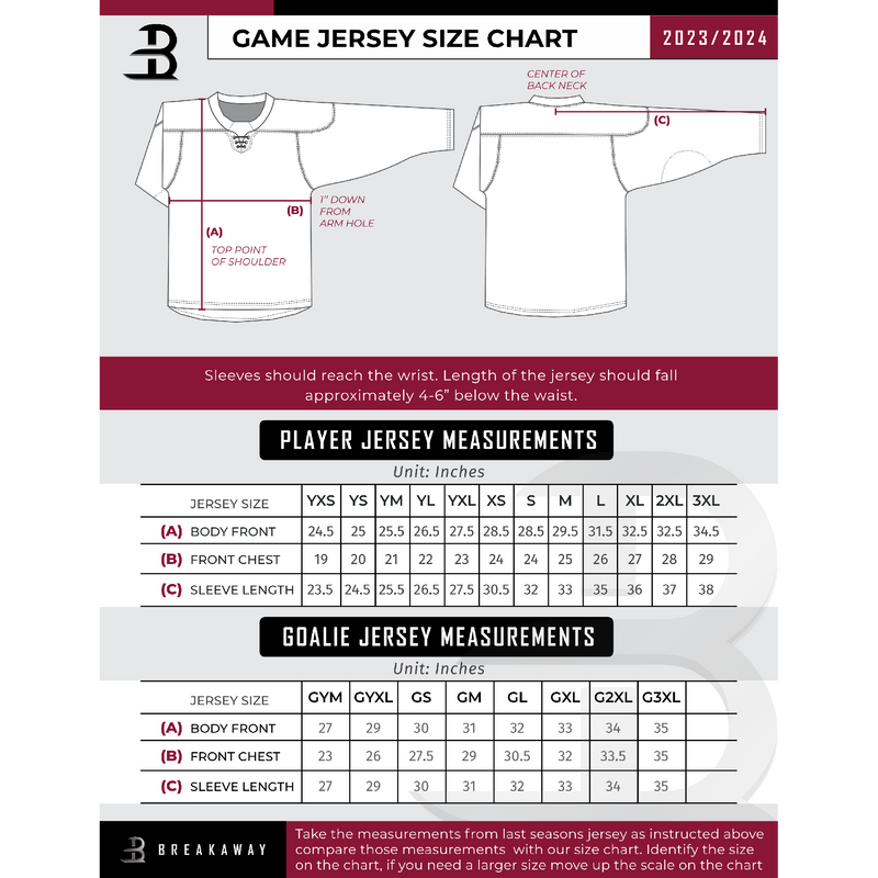 Seacoast Spartans Adult Goalie Sublimated Jersey
