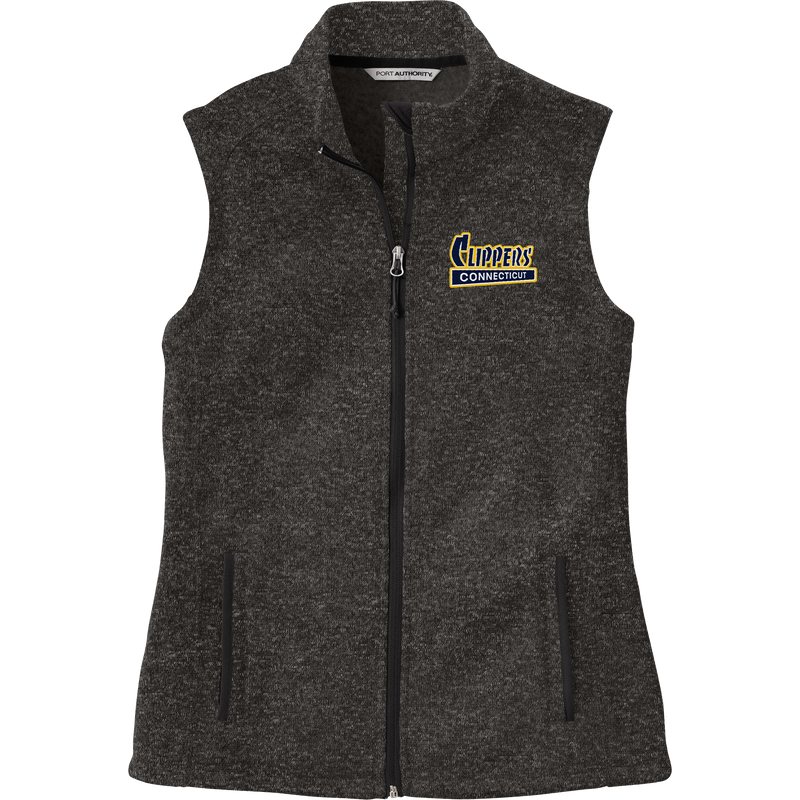 CT Clippers Ladies Sweater Fleece Vest