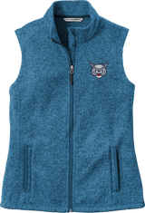 CT Bobcats Ladies Sweater Fleece Vest