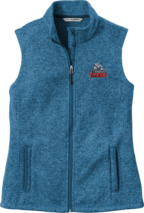 NJ Titans Ladies Sweater Fleece Vest