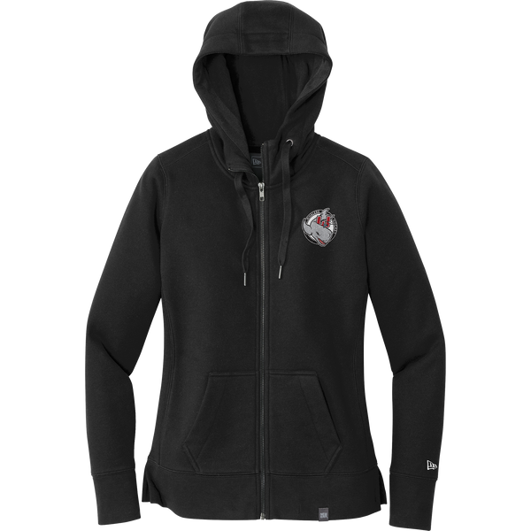 CT Whalers Tier 2 New Era Ladies French Terry Full-Zip Hoodie