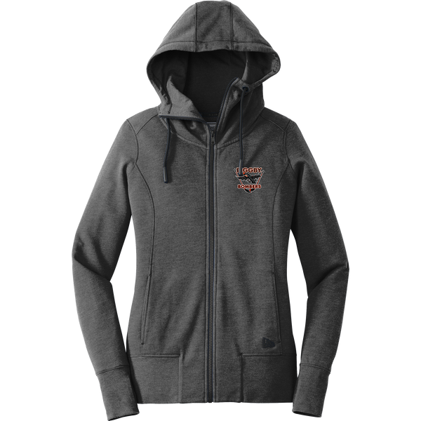 Biggby Bombers New Era Ladies Tri-Blend Fleece Full-Zip Hoodie