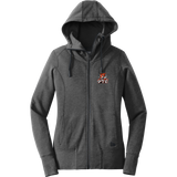 Princeton Tiger Lilies New Era Ladies Tri-Blend Fleece Full-Zip Hoodie