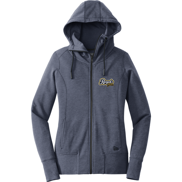 Royals Girls New Era Ladies Tri-Blend Fleece Full-Zip Hoodie