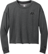 Igloo Jaguars New Era Ladies Tri-Blend Fleece Crop Crew