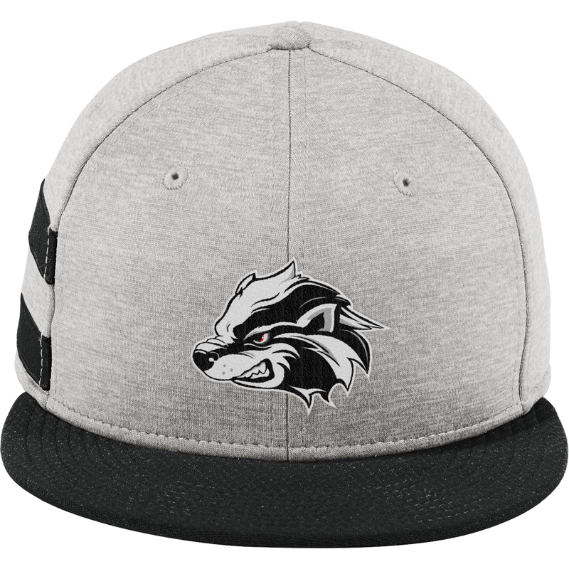 Allegheny Badgers New Era Shadow Heather Striped Flat Bill Snapback Cap