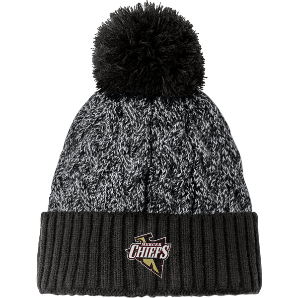 Mercer Chiefs New Era Marled Knit Pom Beanie