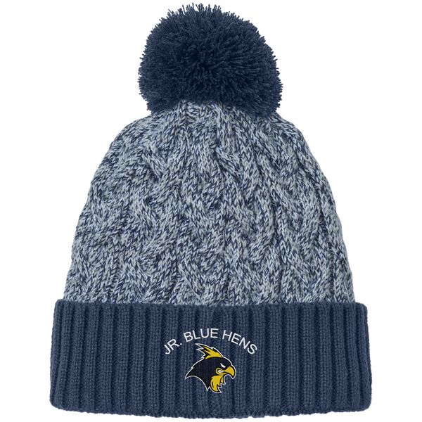 Delaware Jr. Blue Hens New Era Marled Knit Pom Beanie