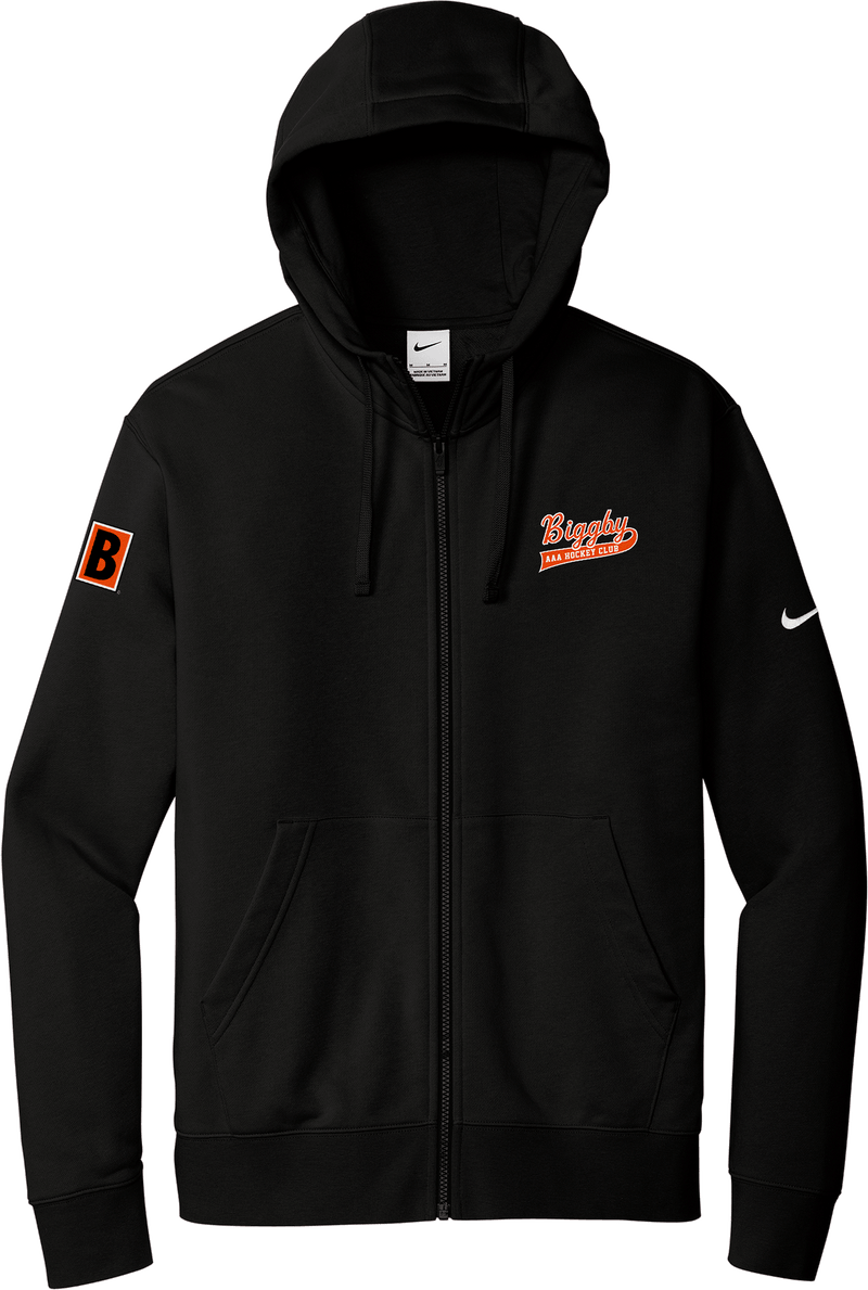 Biggby Coffee AAA Nike Club Fleece Sleeve Swoosh Full-Zip Hoodie