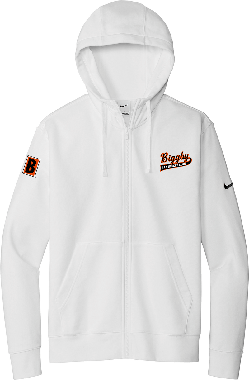 Biggby Coffee AAA Nike Club Fleece Sleeve Swoosh Full-Zip Hoodie