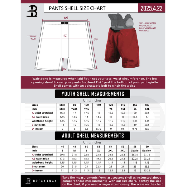 Red Bank Generals Adult Hybrid Pants Shell