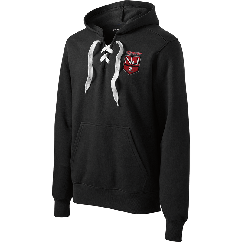 NJ Raiders Lace Up Pullover Hooded Sweatshirt