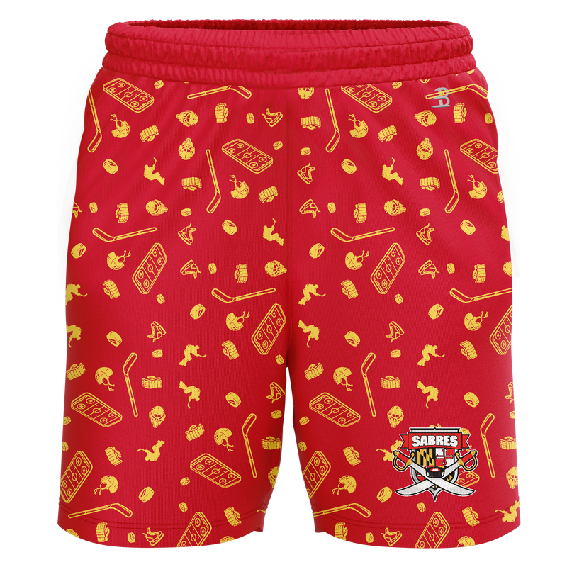 SOMD Sabres Youth Sublimated Pattern Shorts