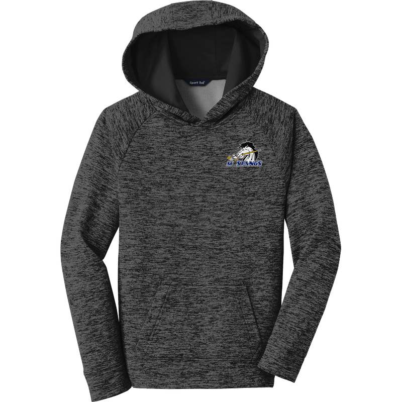 Mid-State Mustangs Youth PosiCharge Electric Heather Fleece Hooded Pullover