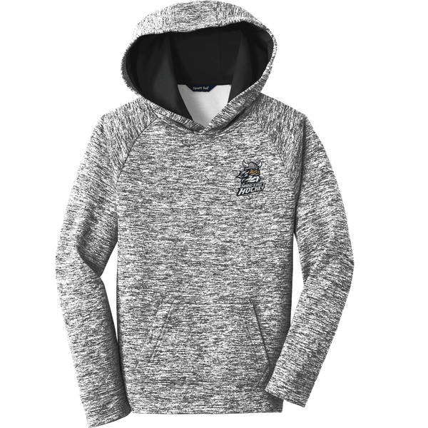 Hard Edge Hockey Youth PosiCharge Electric Heather Fleece Hooded Pullover