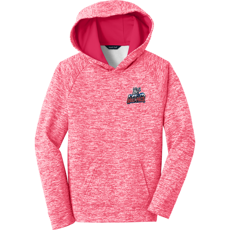 Hartford Jr. Wolfpack Youth PosiCharge Electric Heather Fleece Hooded Pullover