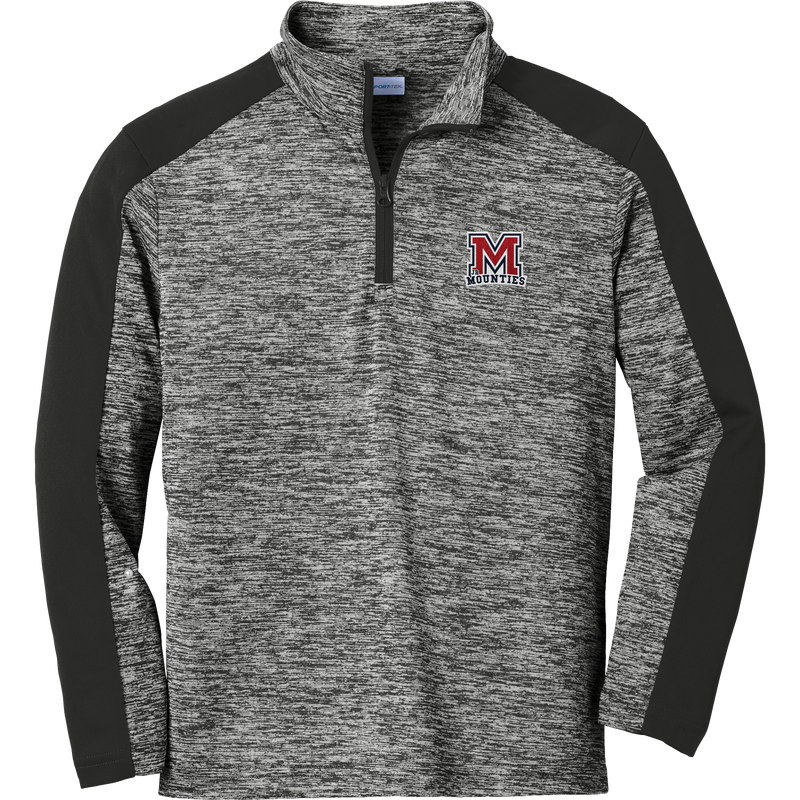 Jr. Mounties Youth PosiCharge Electric Heather Colorblock 1/4-Zip Pullover