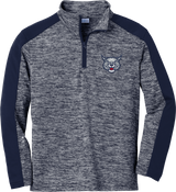 CT Bobcats Youth PosiCharge  Electric Heather Colorblock 1/4-Zip Pullover